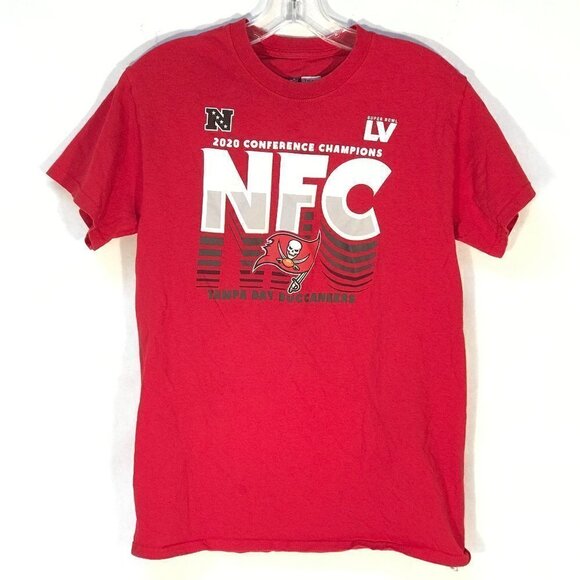 NFL Tampa Bay Buccaneers Short Sleeve Red Champs T Shirt Tee - Picture 1 of 9